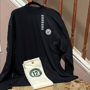 Logo’d Joe Namath Celebrity Golf Classic Reebok Mock Turtleneck & Golf Towel